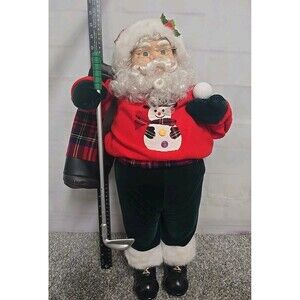 Vintage Animated Telco Motion Santa  Clause Golfer Motionette ****READ***